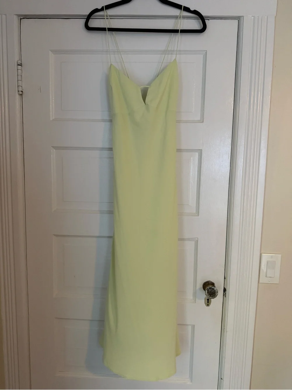 Abercrombie & Fitch Pale Yellow Maxi Slip Dress